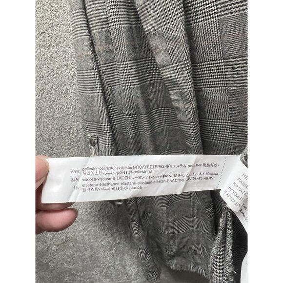 Stradivarius Women's Small Open Front Long Sleeve Blazer Houndstooth Herringbone - Picture 5 of 9